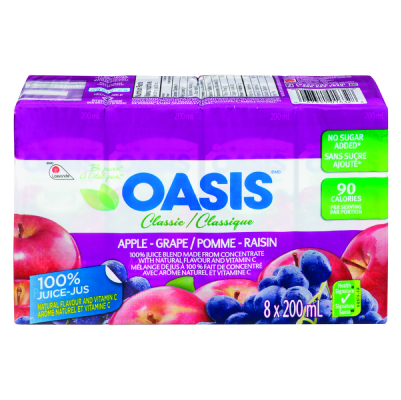 Oasis Apple Grape Fruit Juice 