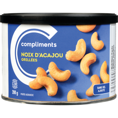 Compliments Roasted And Unsalted Cashews