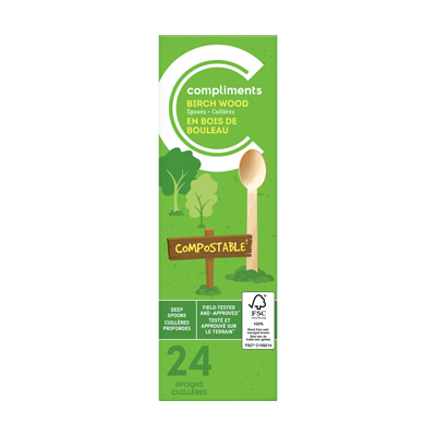 Compliments Spoon Birch Wood Compostable Cutlery